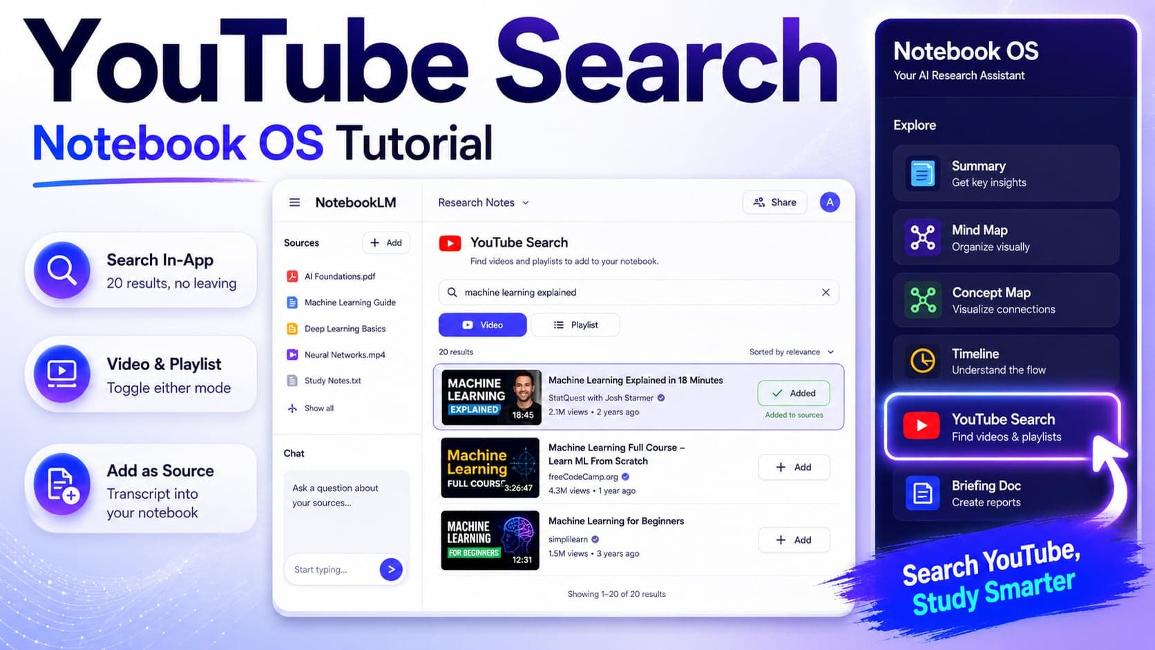 YouTube Searchのチュートリアル